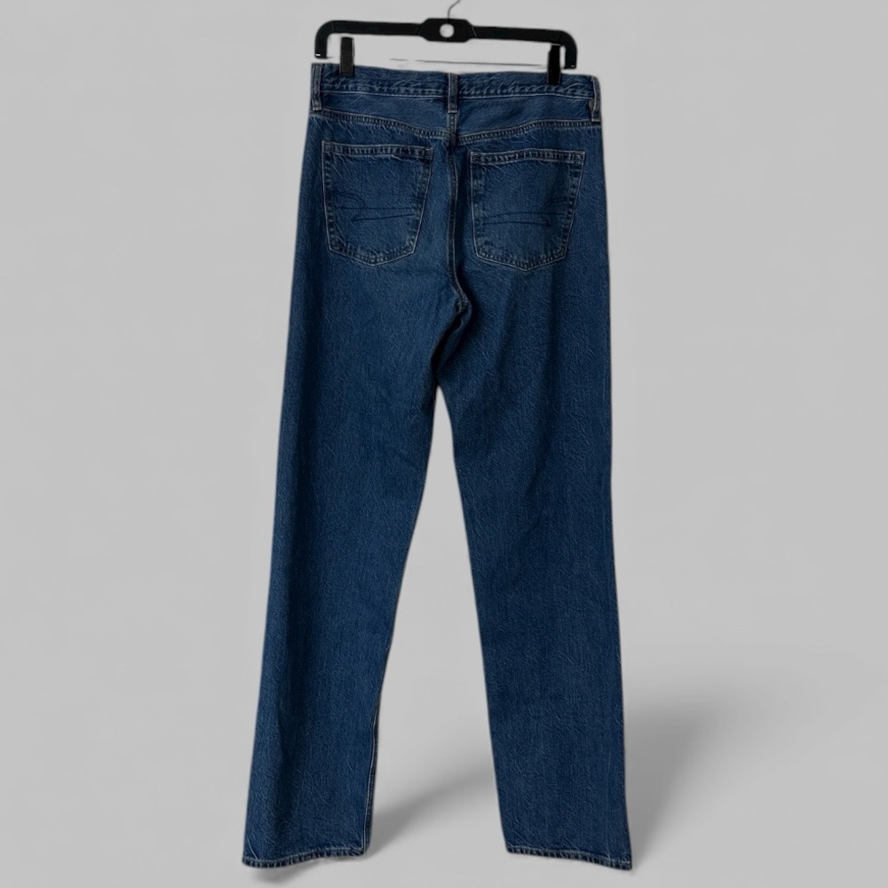 American Eagle Extra Long 90's Straight Dark Wash Jeans - Picture 2 of 6